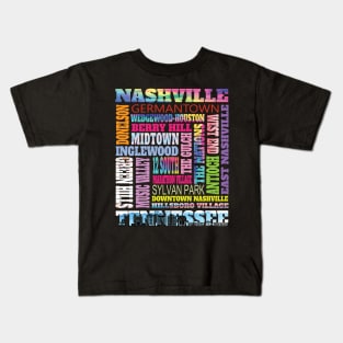 Fun Nashville Tennessee Music City Pride Neighborhoods Kids T-Shirt